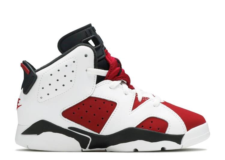 

Кроссовки AIR JORDAN 6 RETRO PS 'CARMINE' 2021, белый