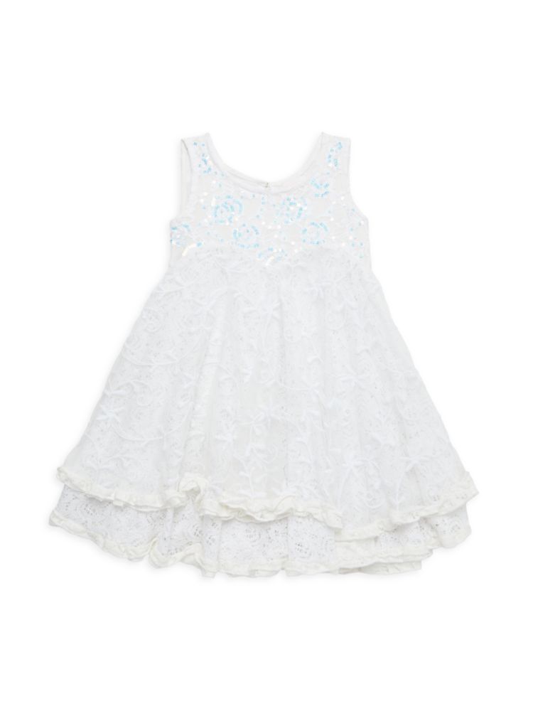 Кружевное платье с пайетками для маленьких девочек и девочек Ranee'S, белый