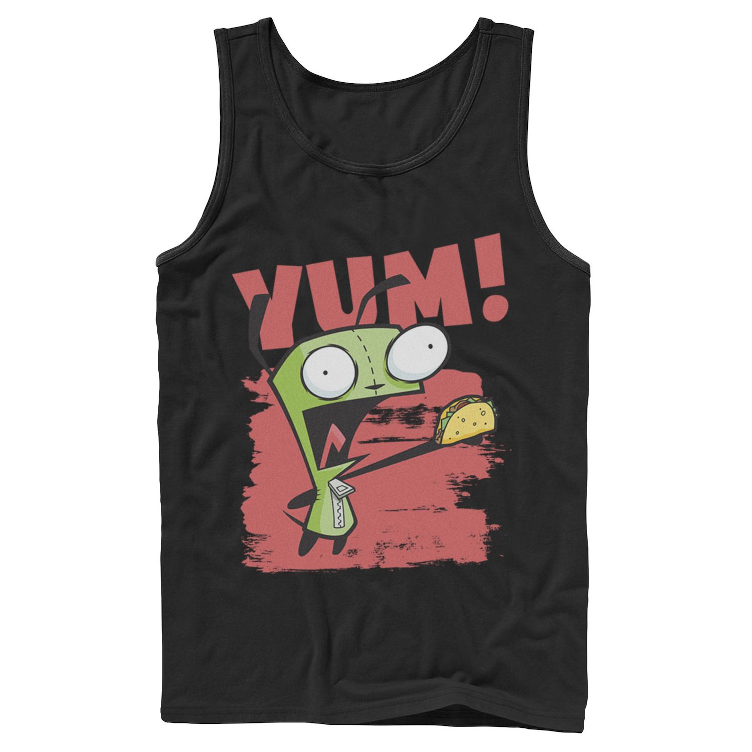 

Мужской сериал Nickelodeon Invader Zim Gir Screaming Yum! Майка с графическим рисунком Taco Portrait