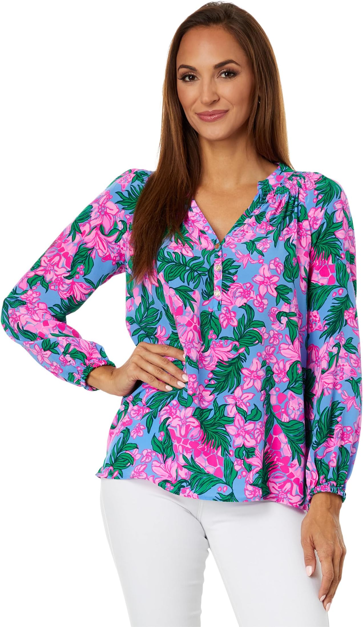 

Эльза Топ Lilly Pulitzer, цвет Cerise Pink Safari Sunset