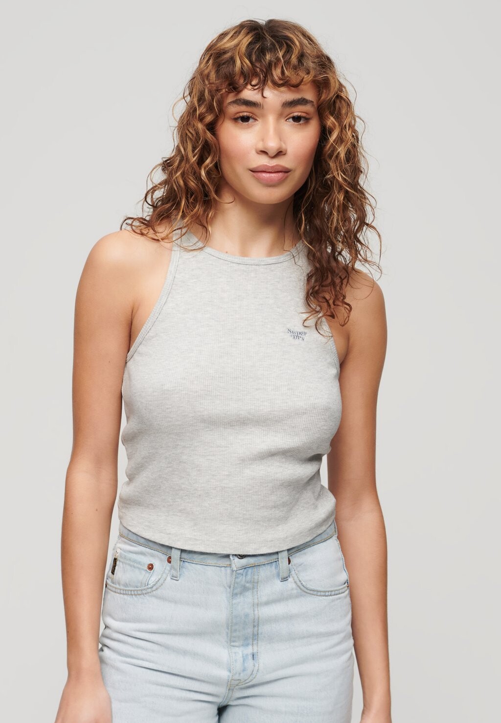 

Топ ESSENTIAL LOGO RACER Superdry, светло-серый