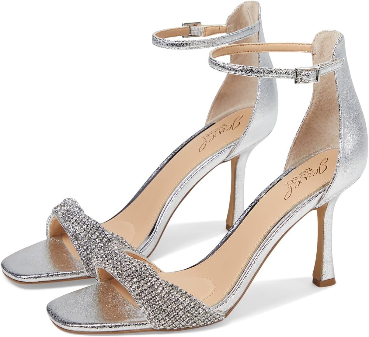 

Босоножки Yesica Jewel Badgley Mischka, цвет Silver Textile