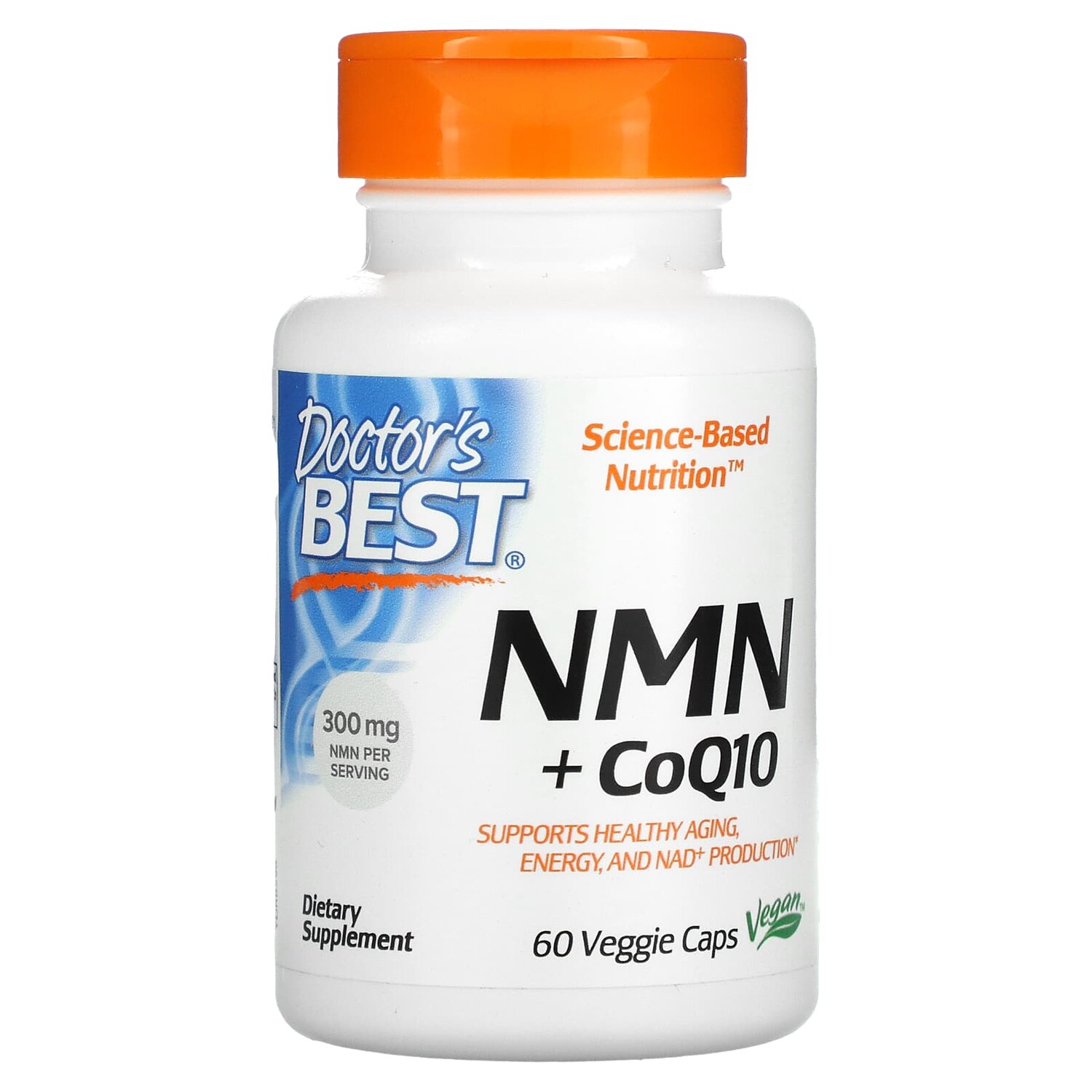 

NMN 150 мг и коэнзим Q10 50 мг, 60 растительных капсул, Doctor's Best