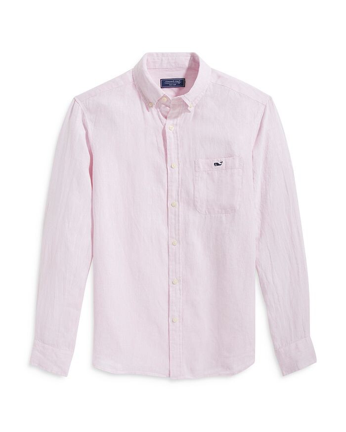 

Льняная рубашка на пуговицах стандартного кроя Vineyard Vines