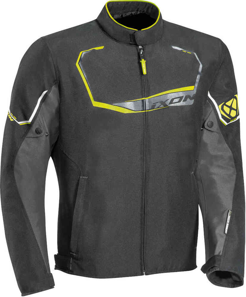 Мотоциклетная текстильная куртка Challenge Ixon, черный/серый/желтый
