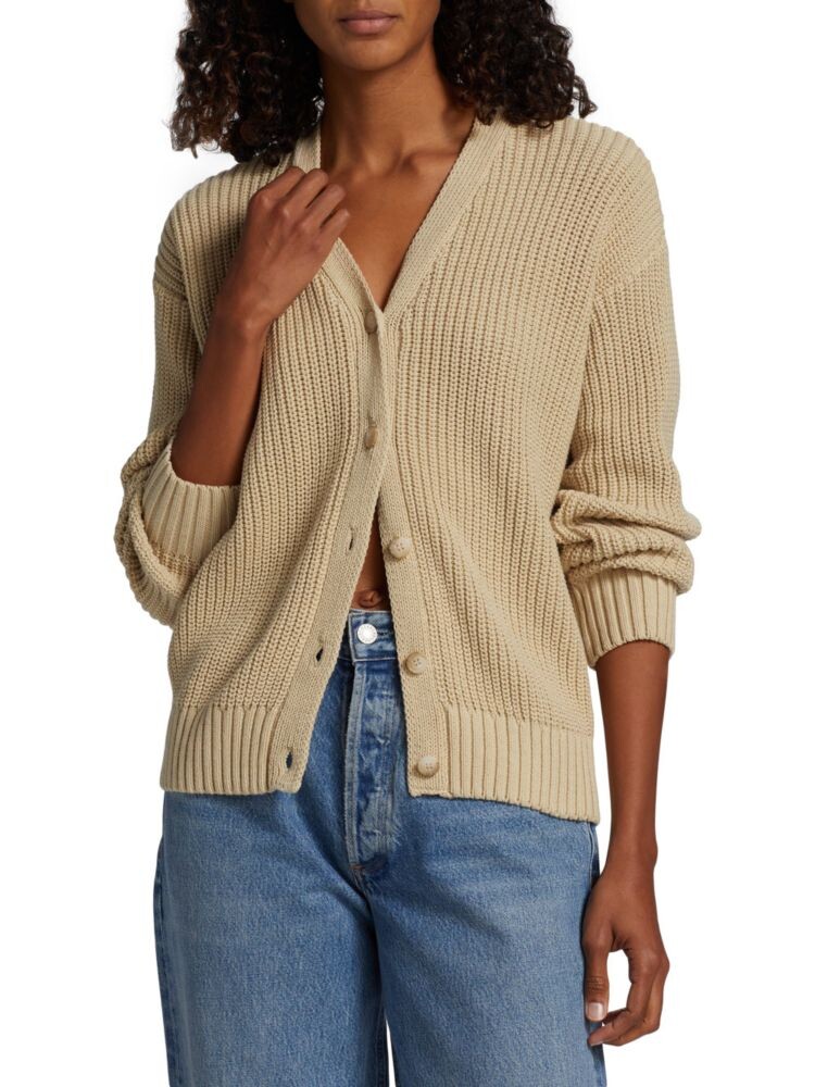 

Вязаный кардиган с длинными рукавами Saks Fifth Avenue, цвет Cream