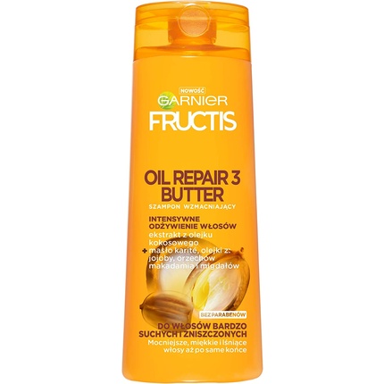 

Fructis Oil Repair 3 Укрепляющий шампунь с маслом для очень сухих и поврежденных волос 400мл, Garnier