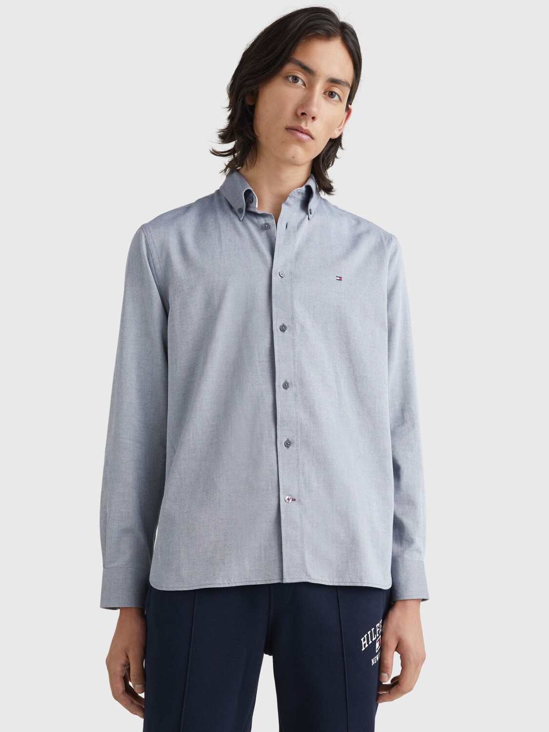 

Меланжевая рубашка добби Tommy Hilfiger, Desert Sky Heather