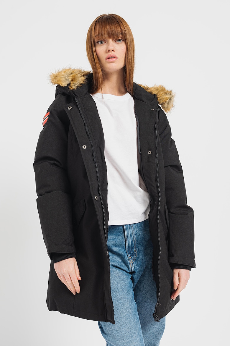 Зимняя куртка Dinasty со съемным эко-пухом Geo Norway, черный зимняя куртка belinda со съемным эко пухом geographical norway серый