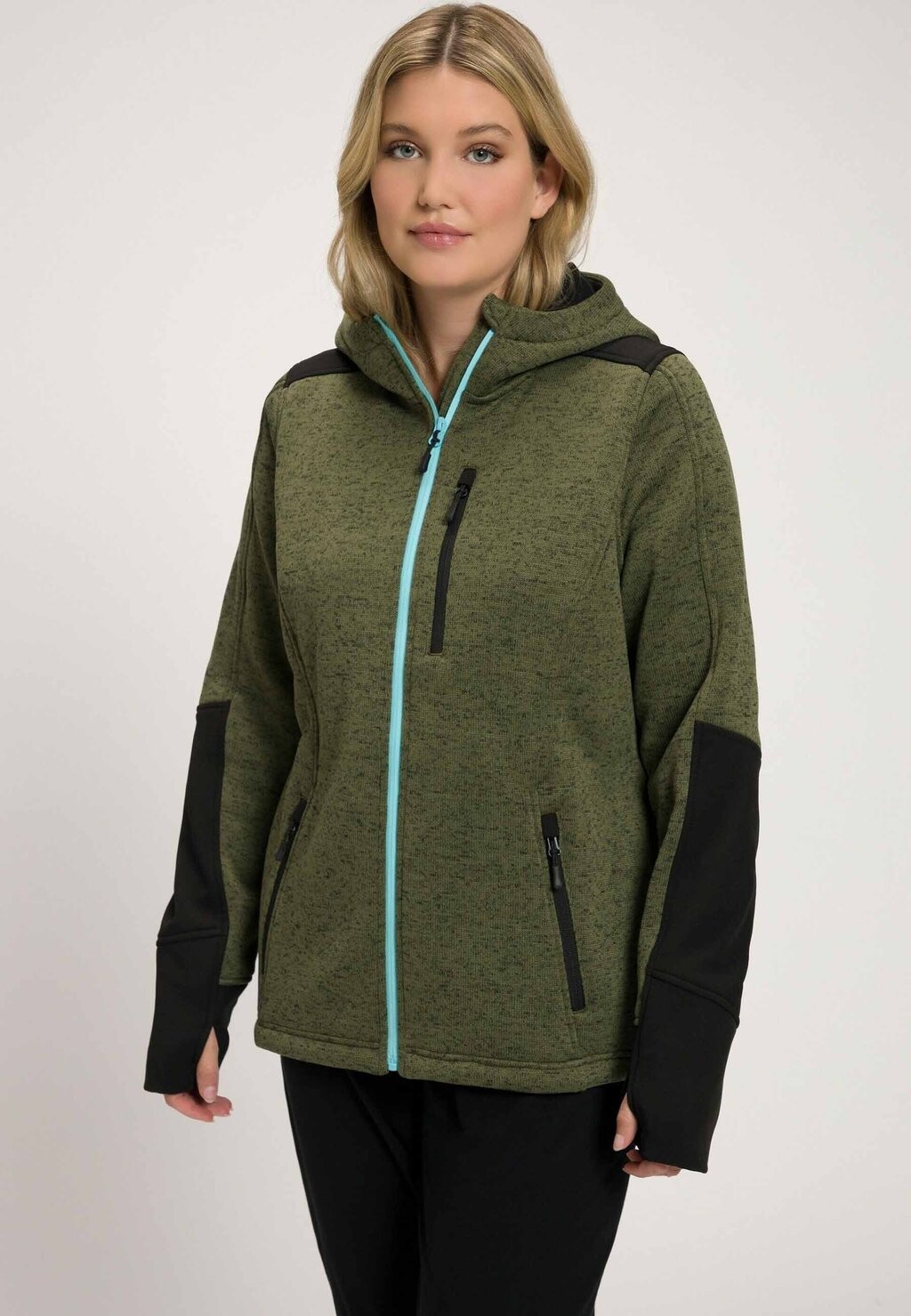 

Флисовая куртка Ulla Popken, moosgrün