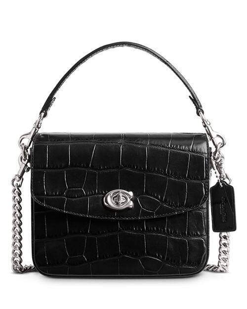 

Мини-кожаная сумка через плечо Cassie 19 COACH, цвет Black