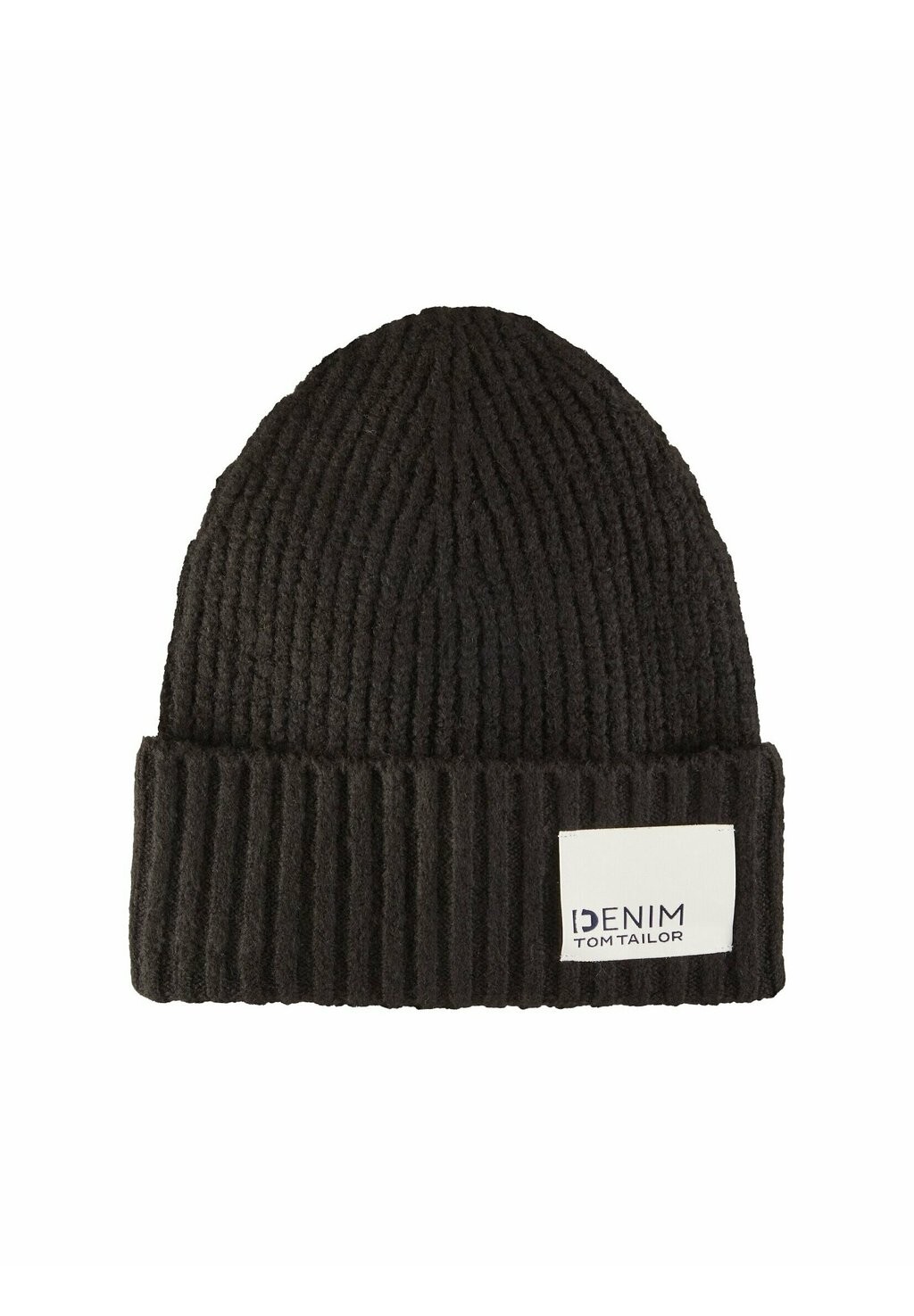 

Шапка-бини MIT LOGO BADGE Tom Tailor, насыщенный черный