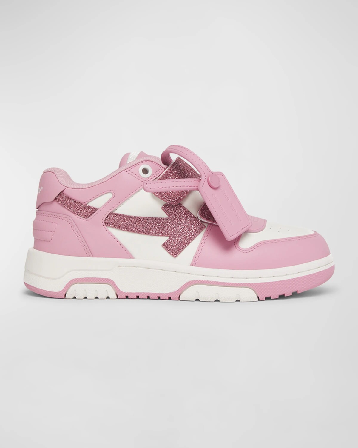 

Кожаные низкие кроссовки Girl's Out Of Office, для малышей/детей Off-White, белый/розовый