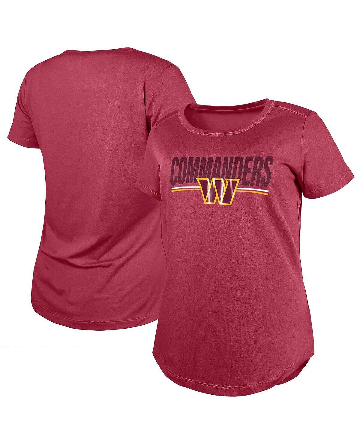 

Женская бордовая футболка Washington Commanders 2023 Training Camp NFL New Era, Красный