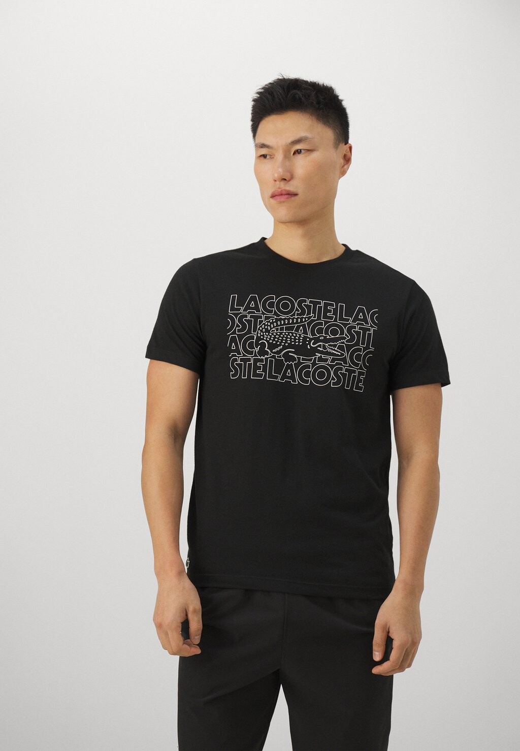 

Спортивная футболка Printed Sports T-Shirt Lacoste, черный