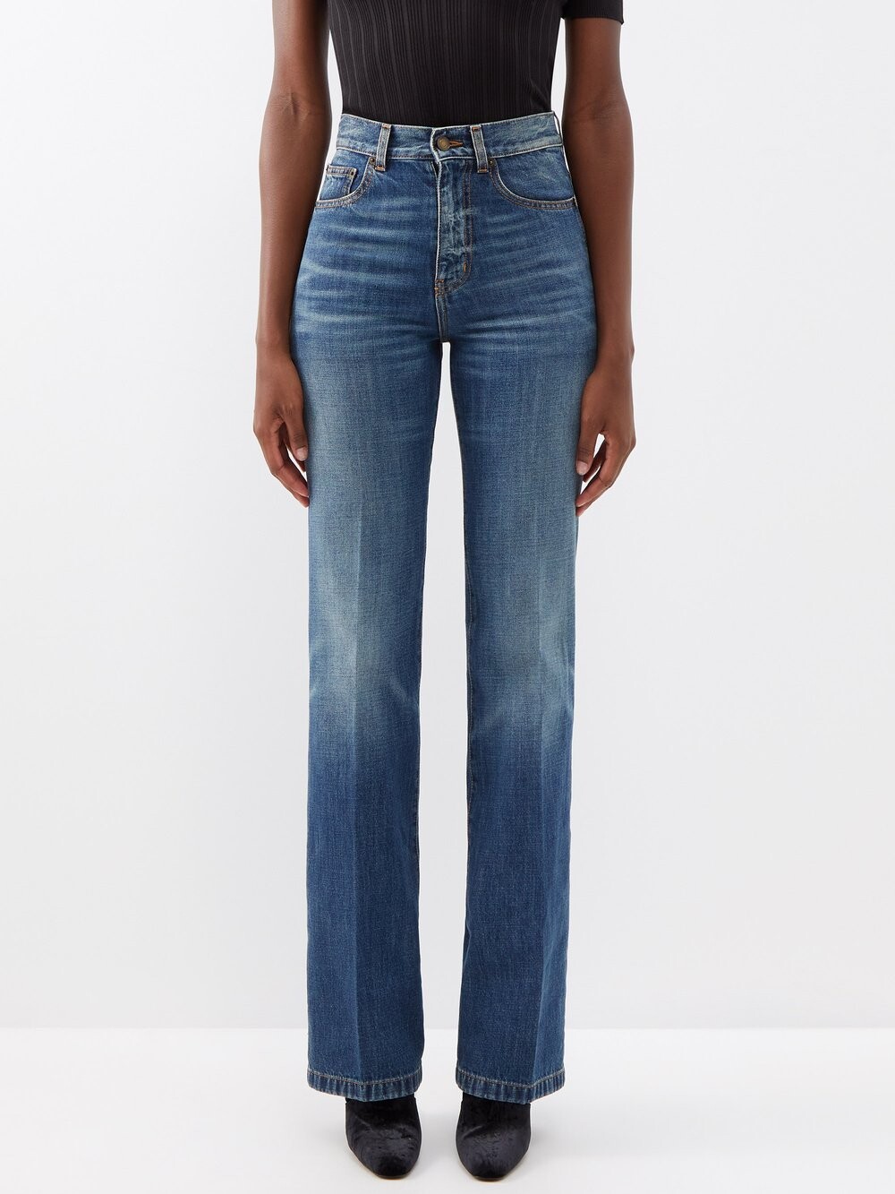 

Джинсы clyde прямого кроя Saint Laurent, синий