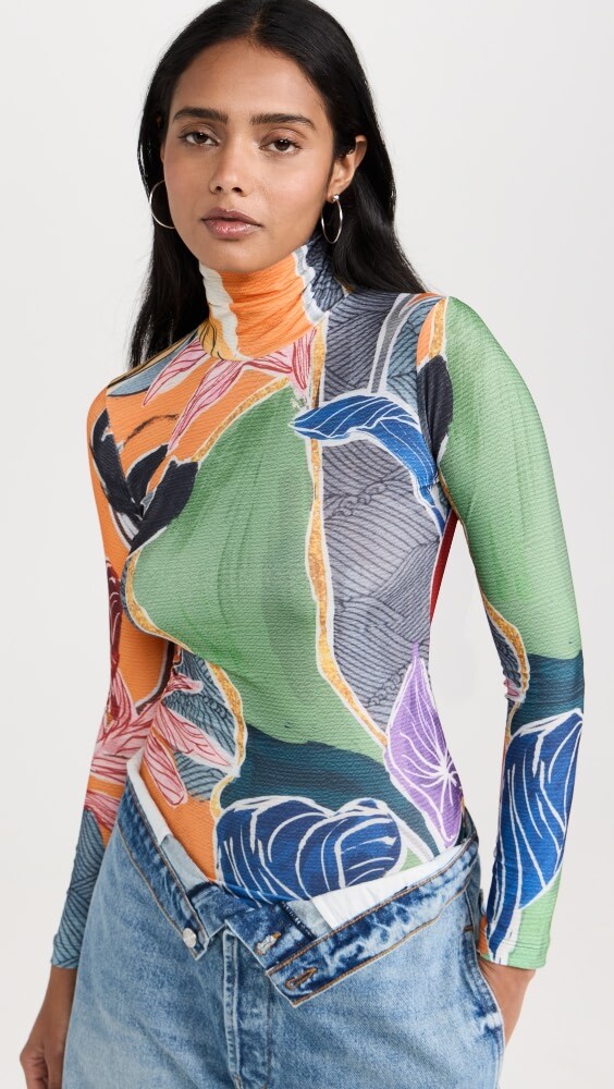 

Топ Stella Jean Maglia A Collo Alto Turtle Neck, оранжевый