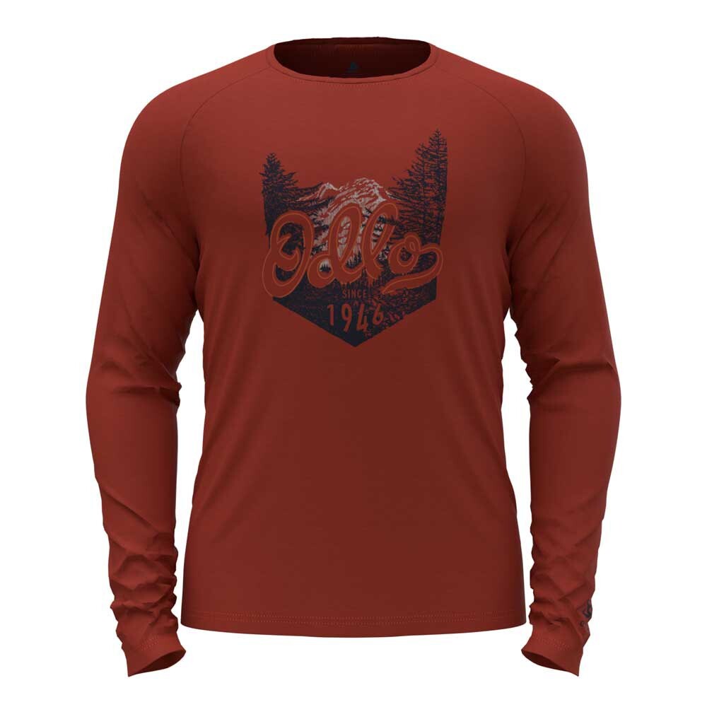 

Футболка с длинным рукавом Odlo Merino 200 Logo, красный