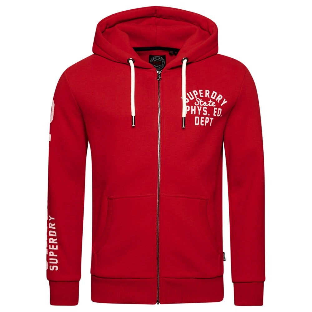 

Толстовка Superdry Athletic Coll Graphic Full Zip, красный