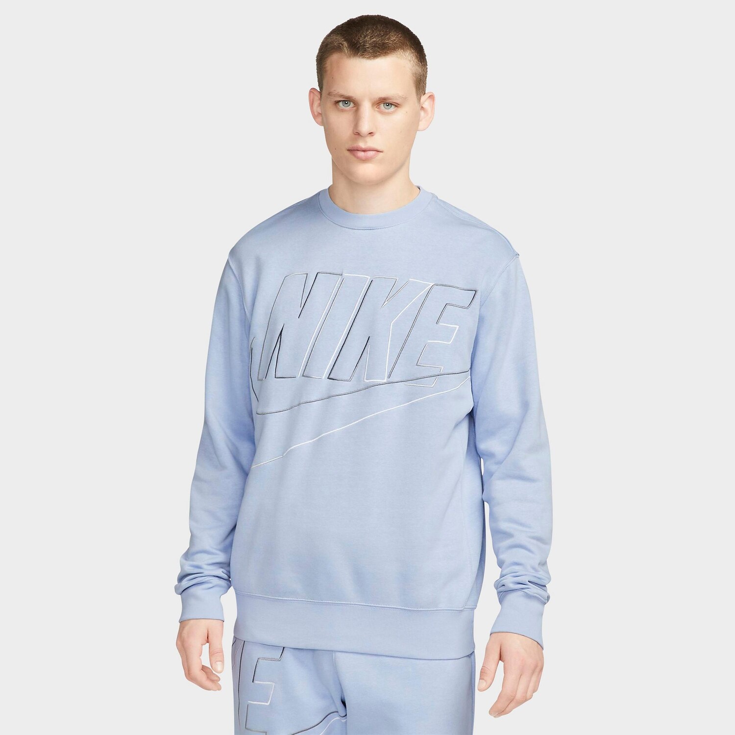 

Флисовая толстовка с круглым вырезом Nike Club Fleece+ Futura, синий