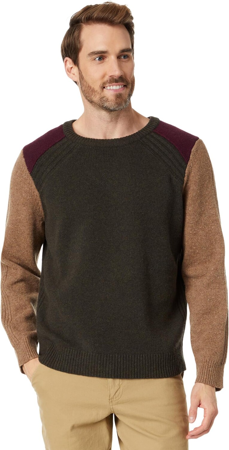 

Свитер Rangeley Merino с круглым вырезом в стиле колор-блок L.L.Bean, цвет Loden/Taupe Heather