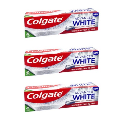Зубная паста Colgate Advanced White с пищевой содой и вулканическим пеплом, 75 мл зубная паста crest с пищевой содой и перекисью 3 упаковки по 161 г