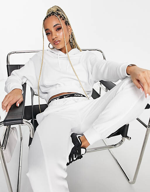 

Белая укороченная флисовая худи Nike Air, Белый