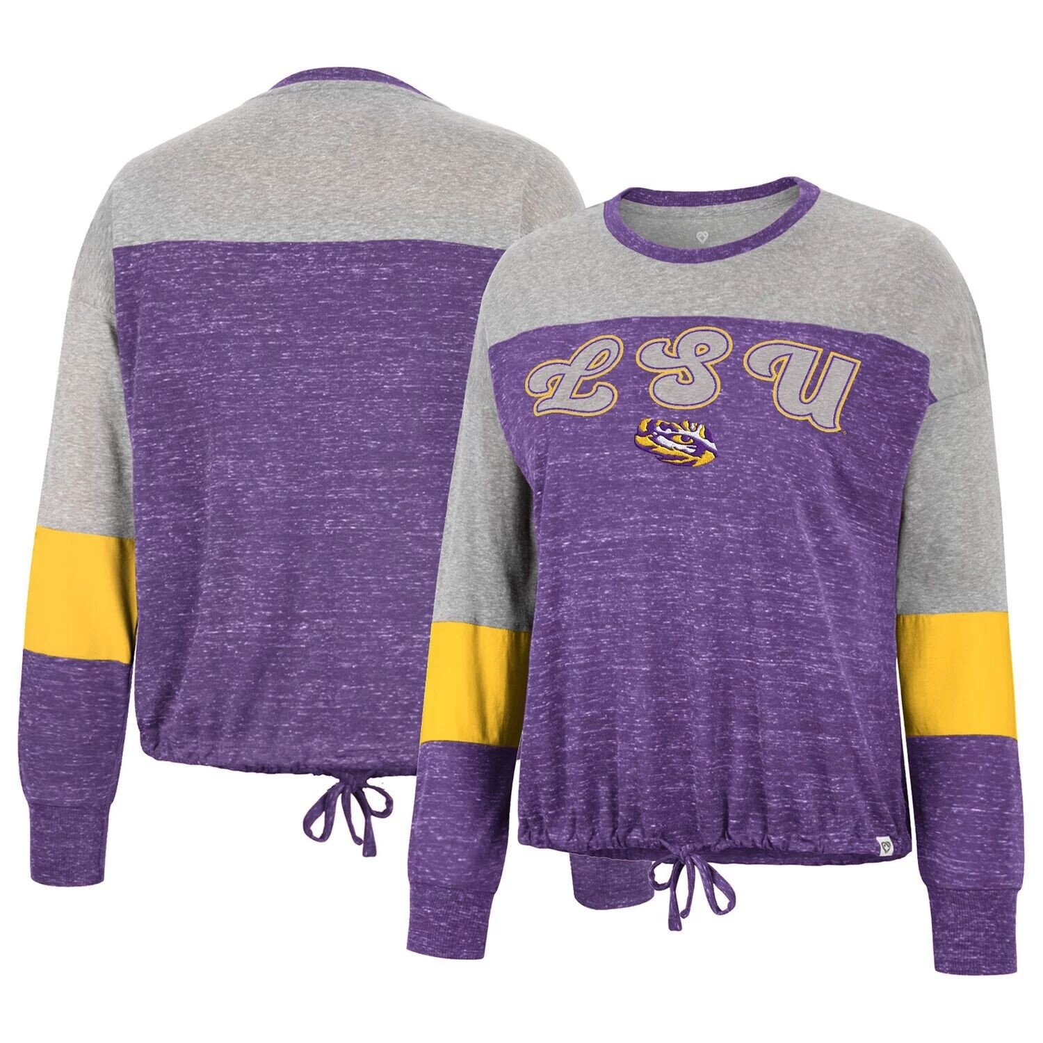 

Женская фиолетовая футболка Colosseum LSU Tigers Joanna с длинными рукавами и завязкой спереди Colosseum, Фиолетовый
