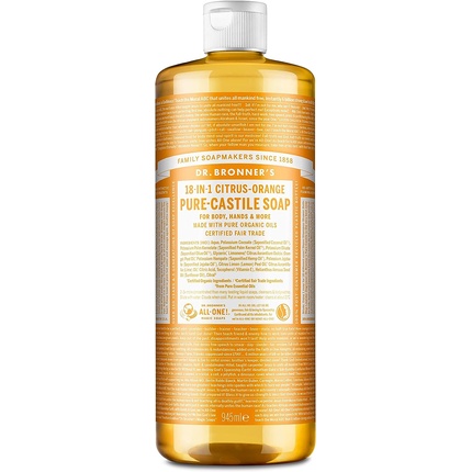 Bronner'S Pure Castile жидкое мыло Цитрусовый апельсин, 945 мл, Dr. Broner'S