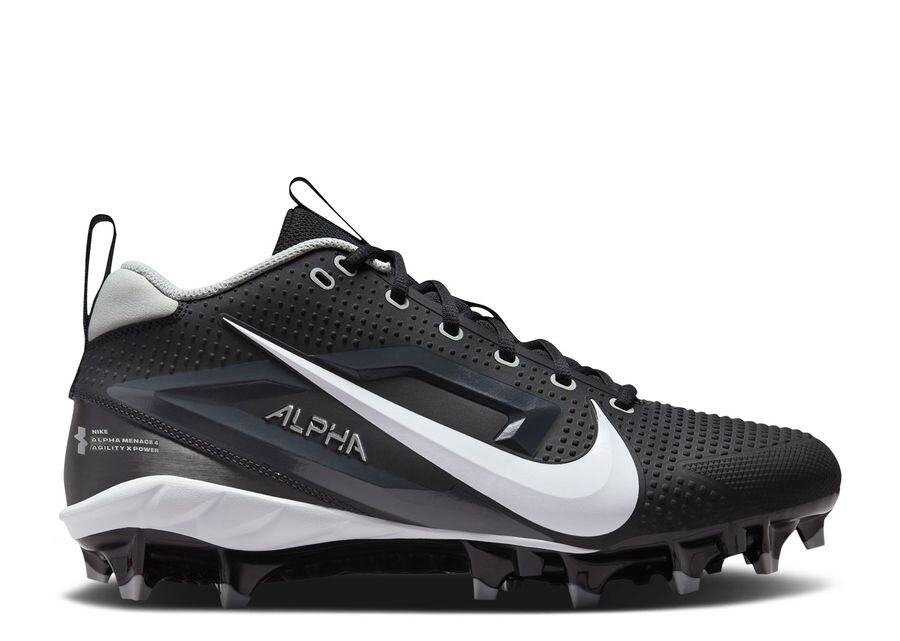 

Кроссовки Nike Alpha Menace 4 Varsity 'Black White', черный