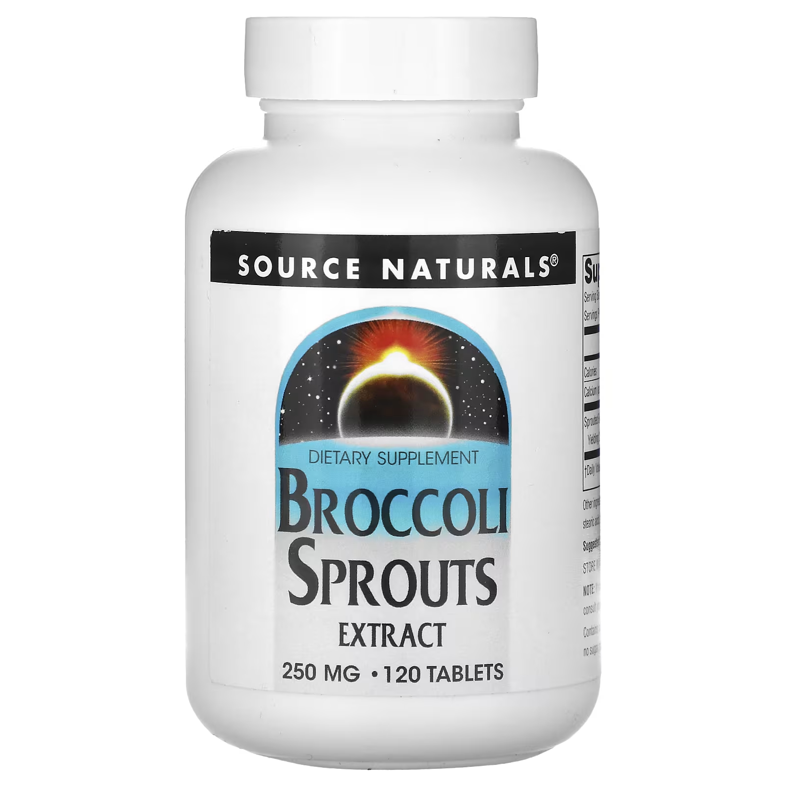 цена Экстракт ростков брокколи 250 мг 120 таблеток (126 мг на таблетку) Source Naturals
