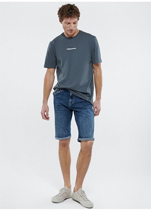 Мужские джинсовые шорты прямого кроя NICHOLAS Regular M0416084465 Mavi
