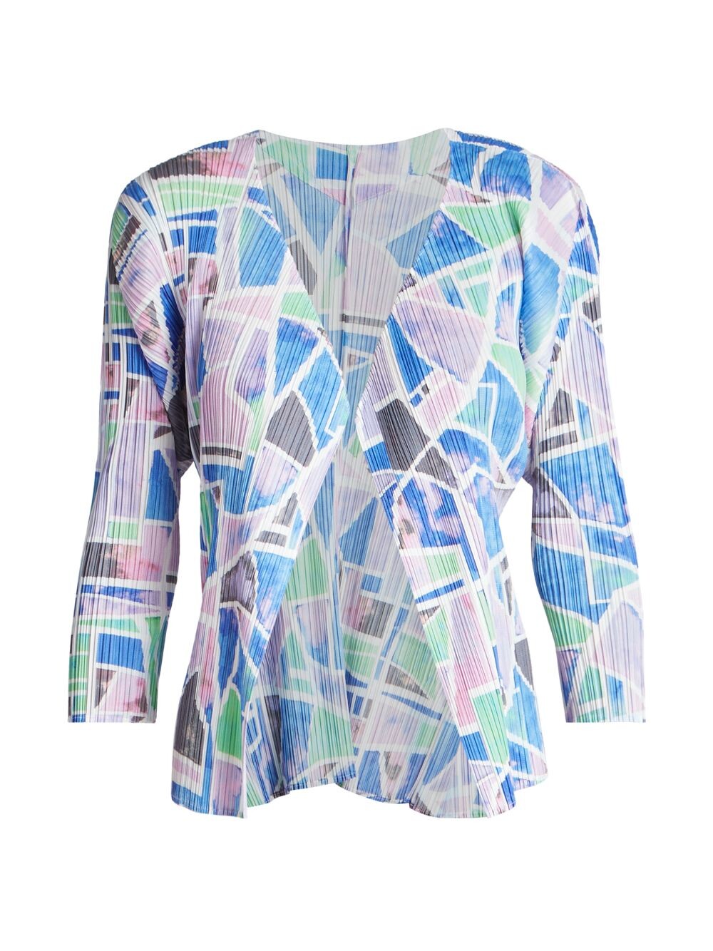 

Плиссированный кардиган Canal с геометрическим рисунком Pleats Please Issey Miyake, синий