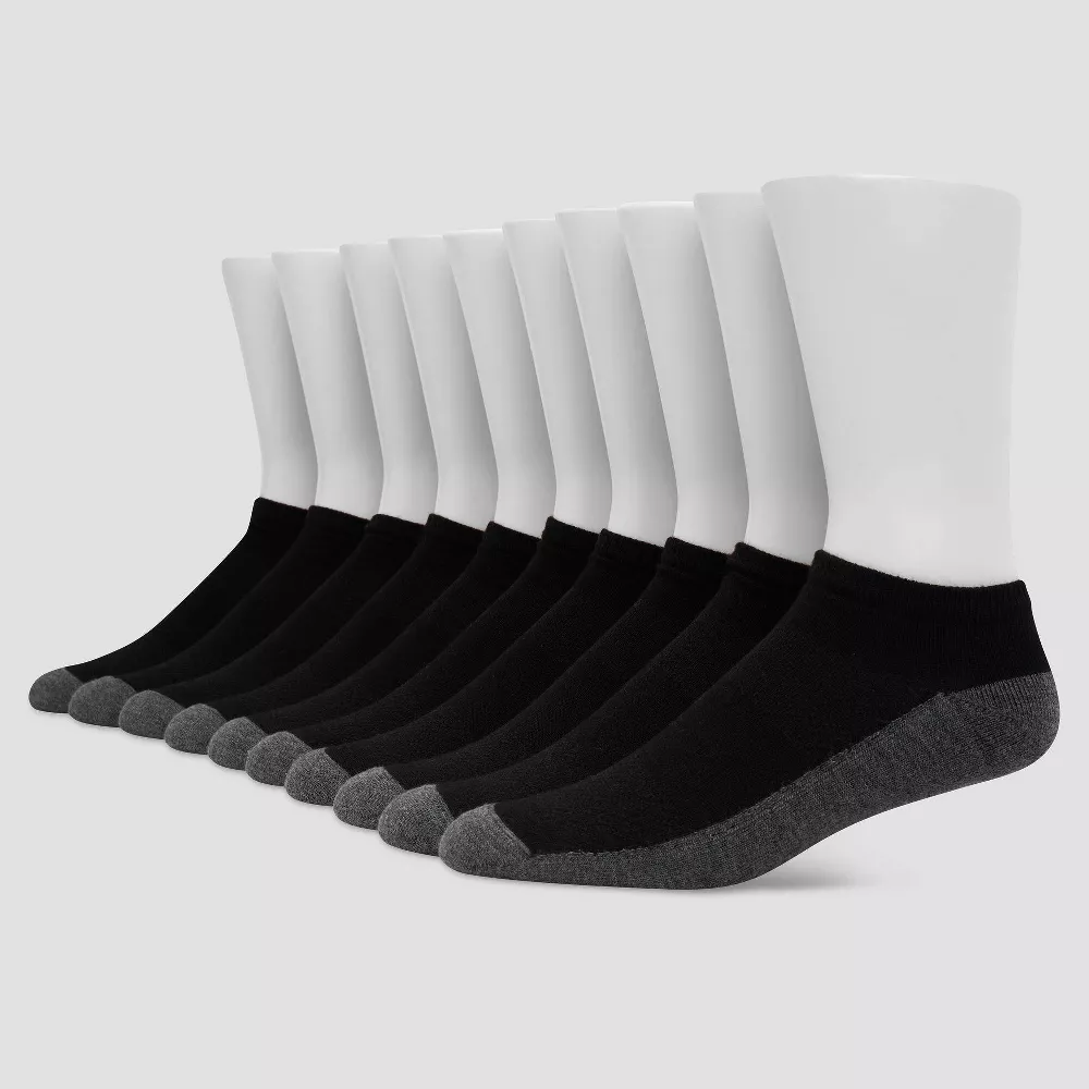 

Носки Hanes Premium Men's Big & Tall Low Cut 10pk, цвет Black