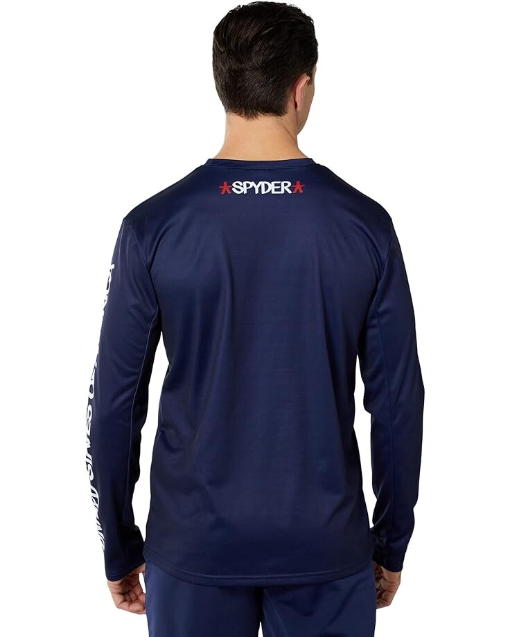 

Топ Spyder USA Snow Crew Long Sleeve Top, индиго
