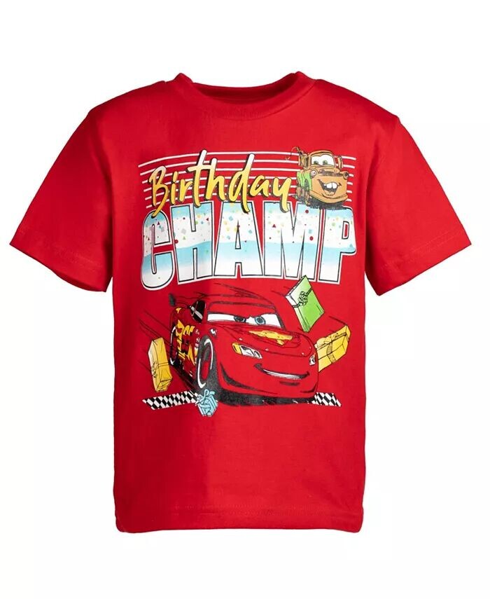 

Футболка с рисунком «Тачки Молнии Мак Queen» для мальчиков Pixar Cars Red Disney, красный