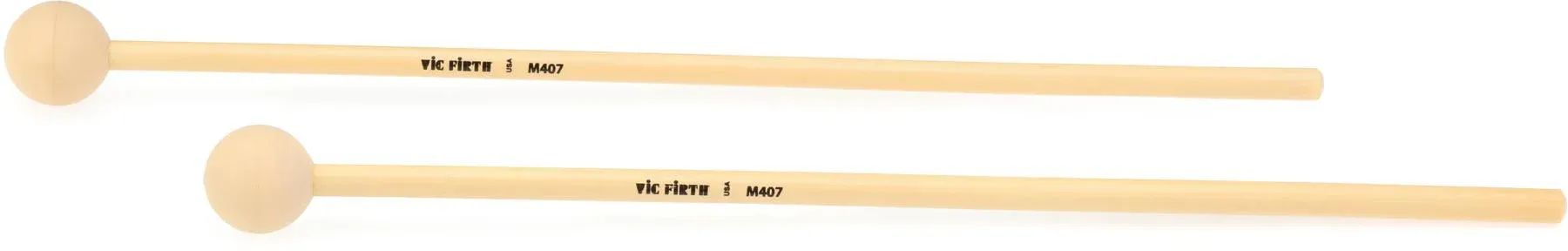 

Колотушки для клавиатуры Vic Firth M407 Articulate Series — круглый сердечник из мягкой резины, ротанг