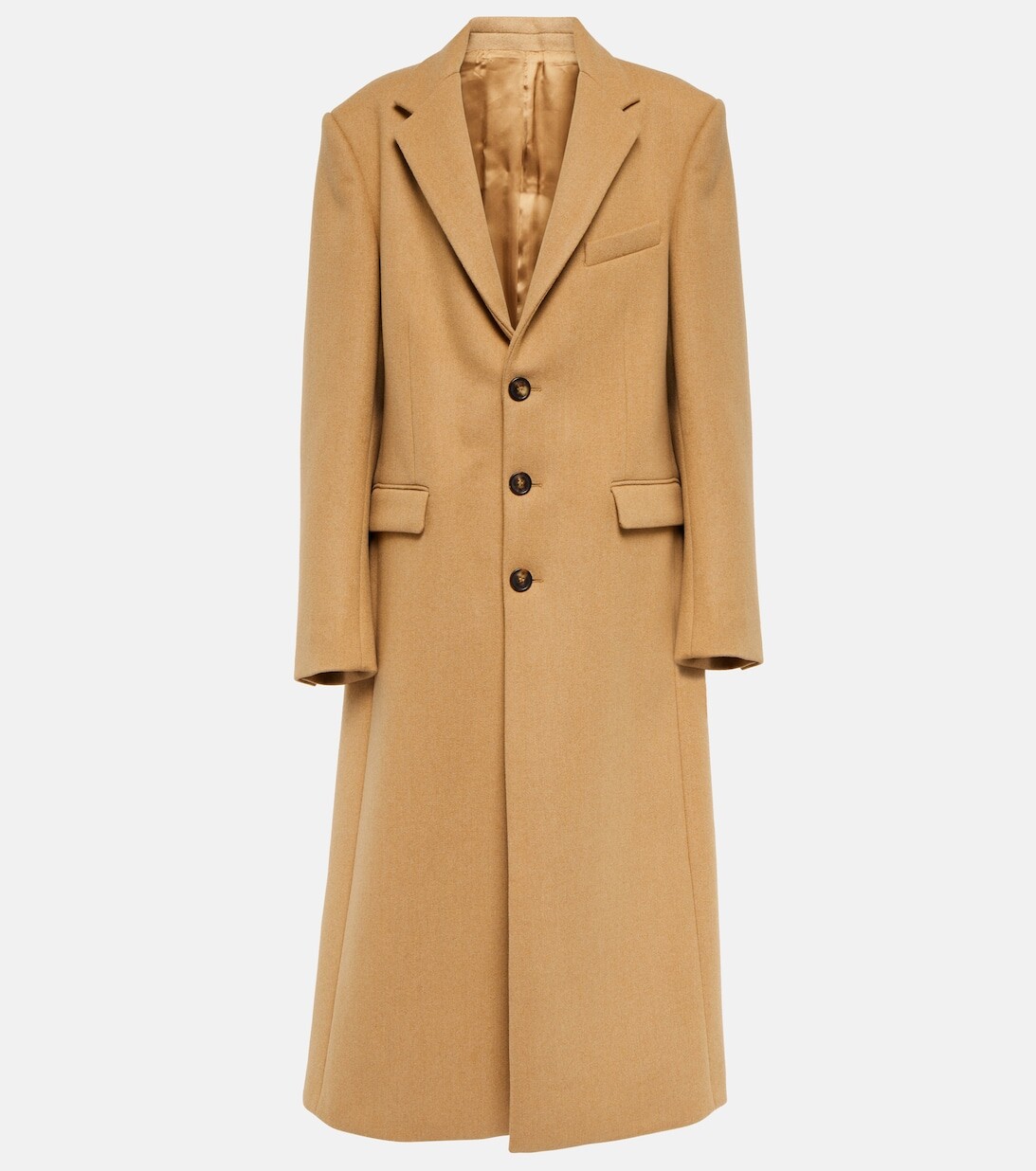 

Однобортное шерстяное пальто WARDROBE.NYC, бежевый