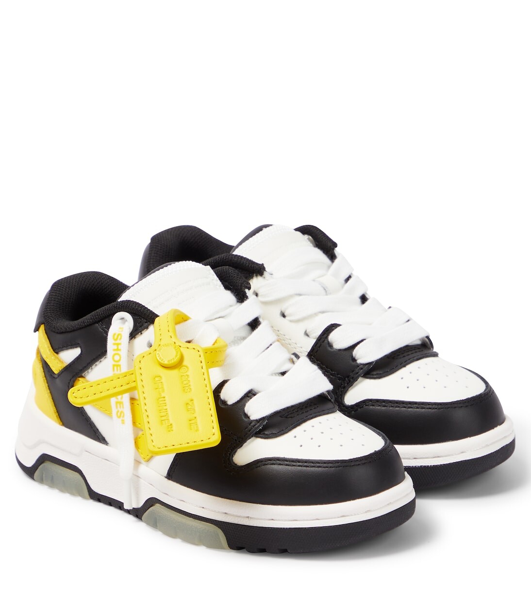 

Кожаные кроссовки out of office Off-White Kids, желтый
