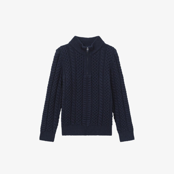

Джемпер бантам с полумолнией 3-9 лет Reiss, темно-синий