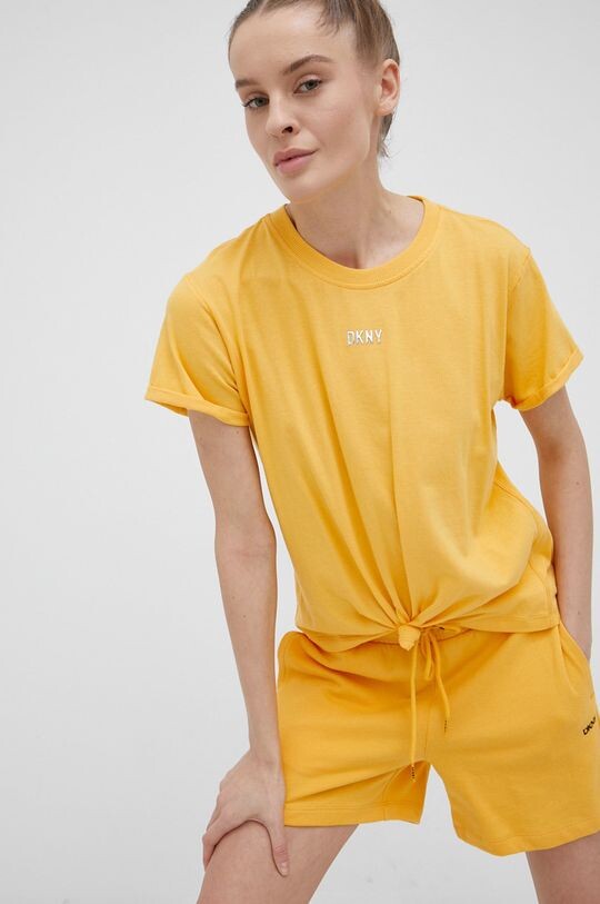 

Хлопковая футболка Dkny DKNY, оранжевый