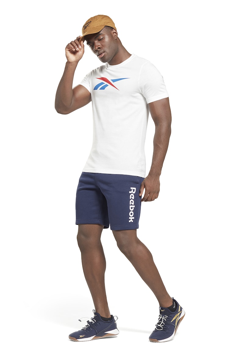 Спортивные шорты с логотипом и боковыми карманами Reebok, синий