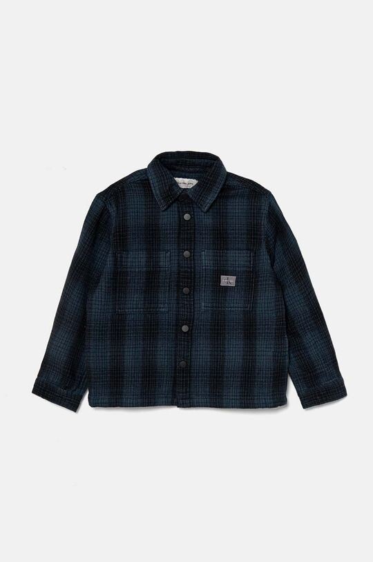 

Детская хлопковая рубашка Calvin Klein Jeans, синий
