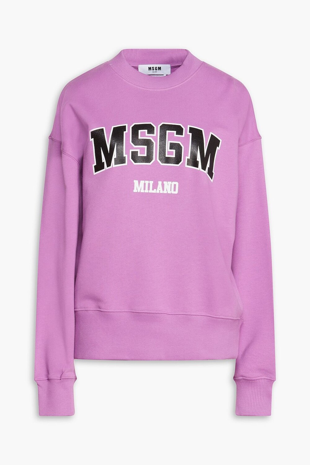 

Толстовка из французской хлопковой махры с логотипом MSGM, фиолетовый