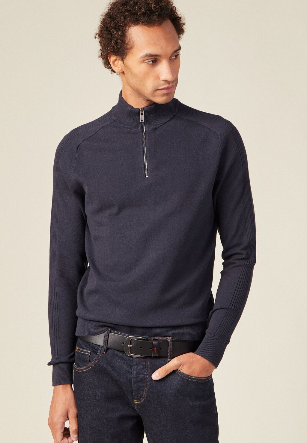 

Джемпер MIT LANGEN ÄRMELN BONOBO Jeans, сине-черный деним