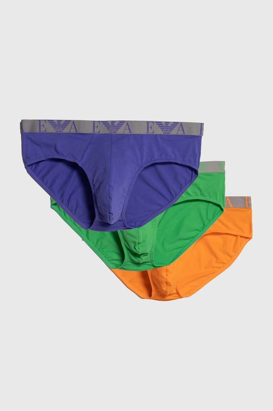 3 упаковки нижнего белья Emporio Armani Underwear, мультиколор трусики с логотипом emporio armani underwear синий