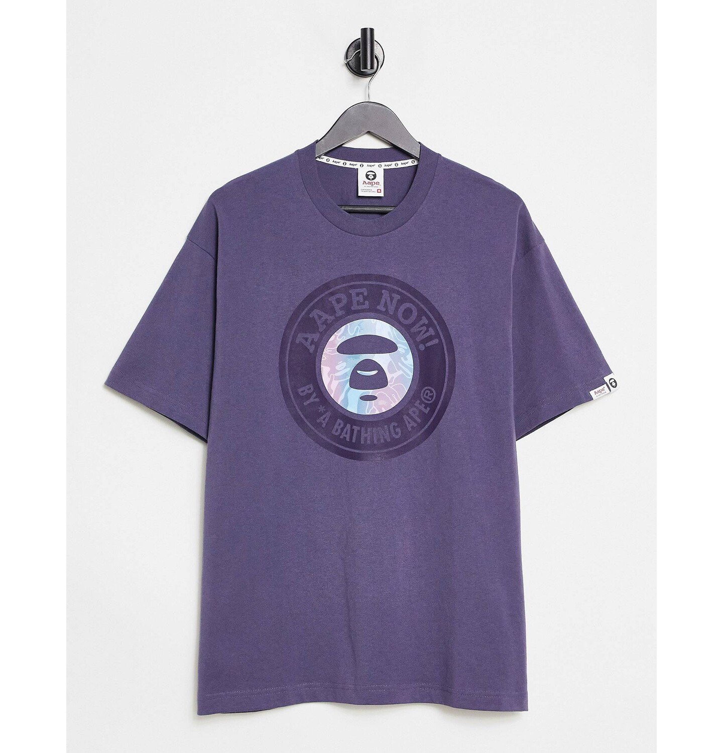 

Серая переливающаяся футболка со старбаком Aape By A Bathing Ape AAPE BY A BATHING APE, Серый