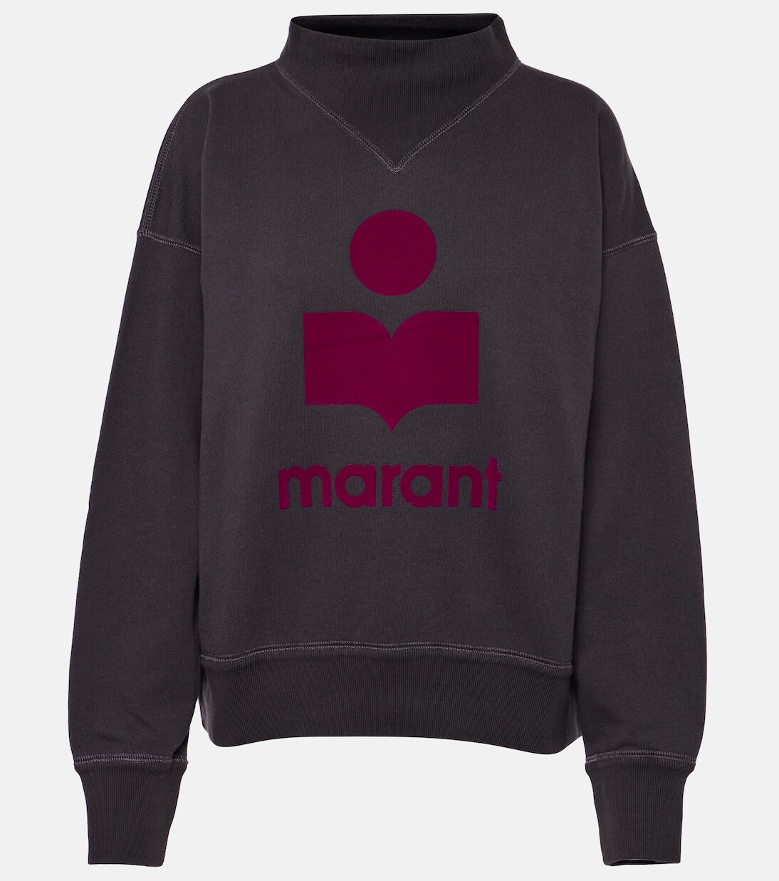 

Толстовка moby с логотипом из смесового хлопка Marant Etoile, розовый