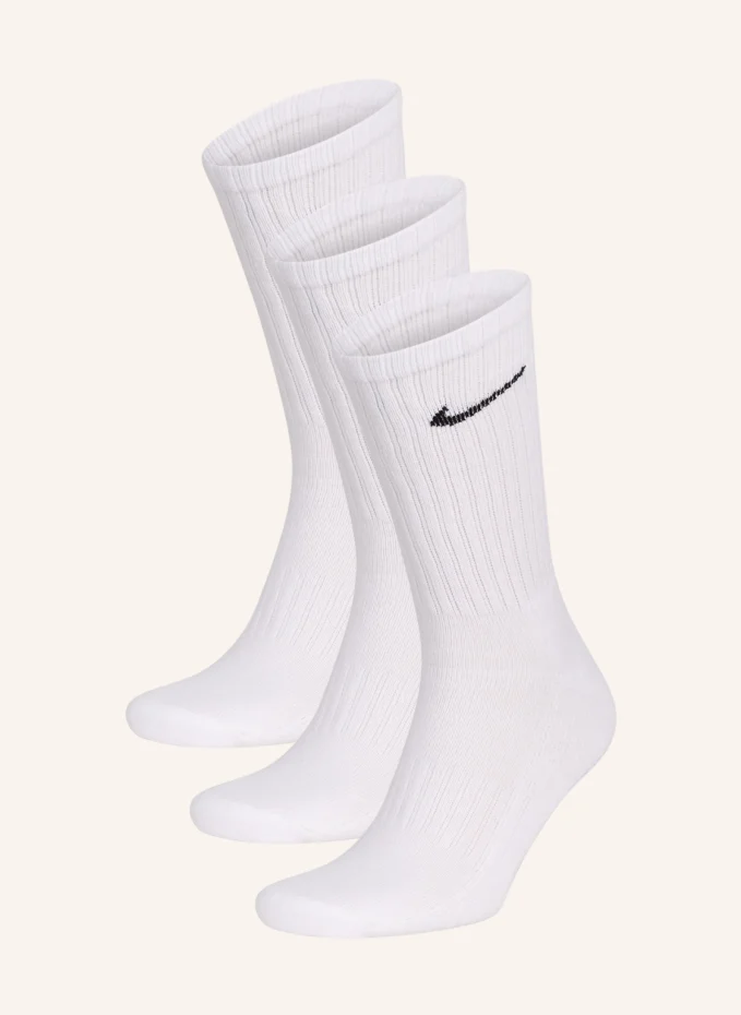 цена Комплект из 3 спортивных носков cushioned Nike, белый