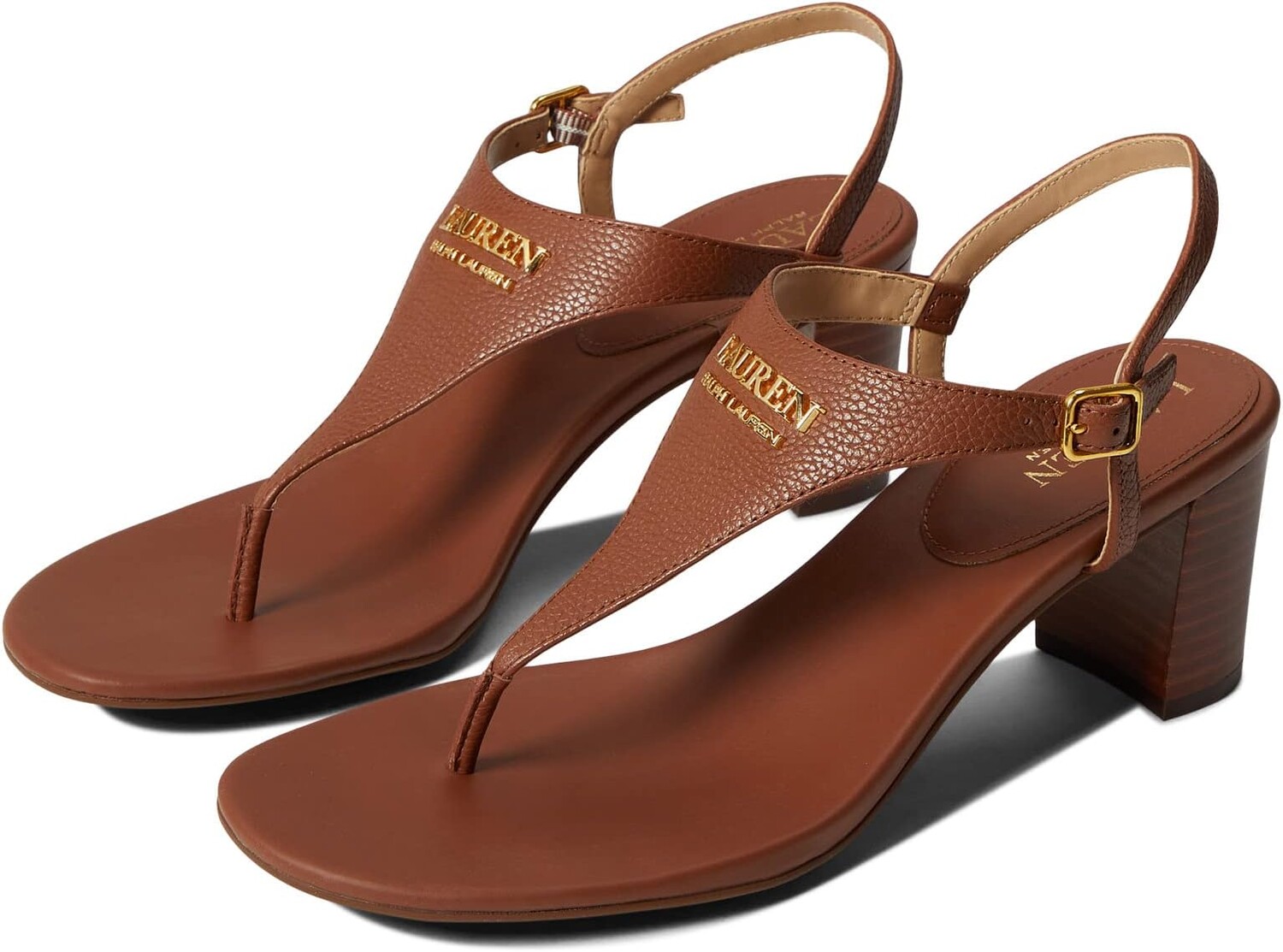 

Босоножки Westcott Tumbled Leather Sandal LAUREN Ralph Lauren, цвет Deep Saddle Tan